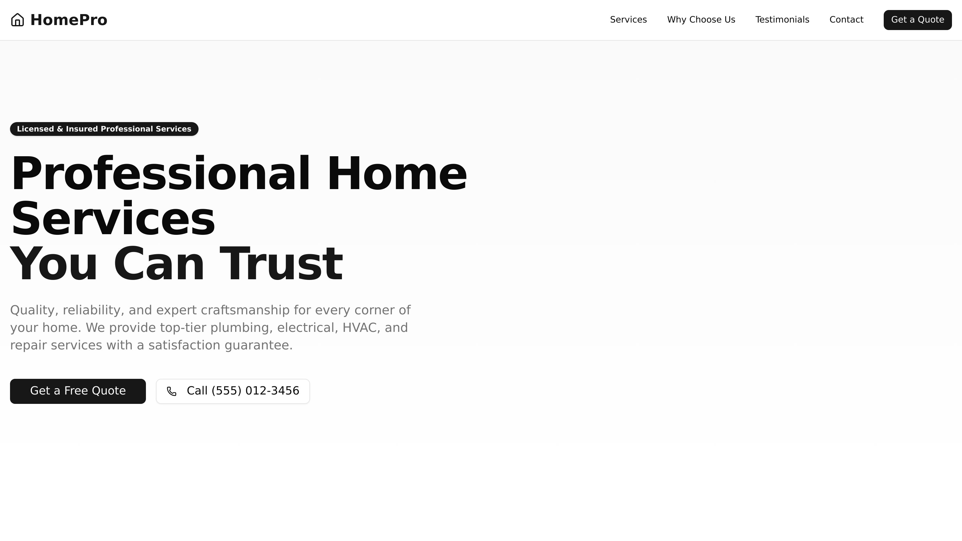 Professional home service