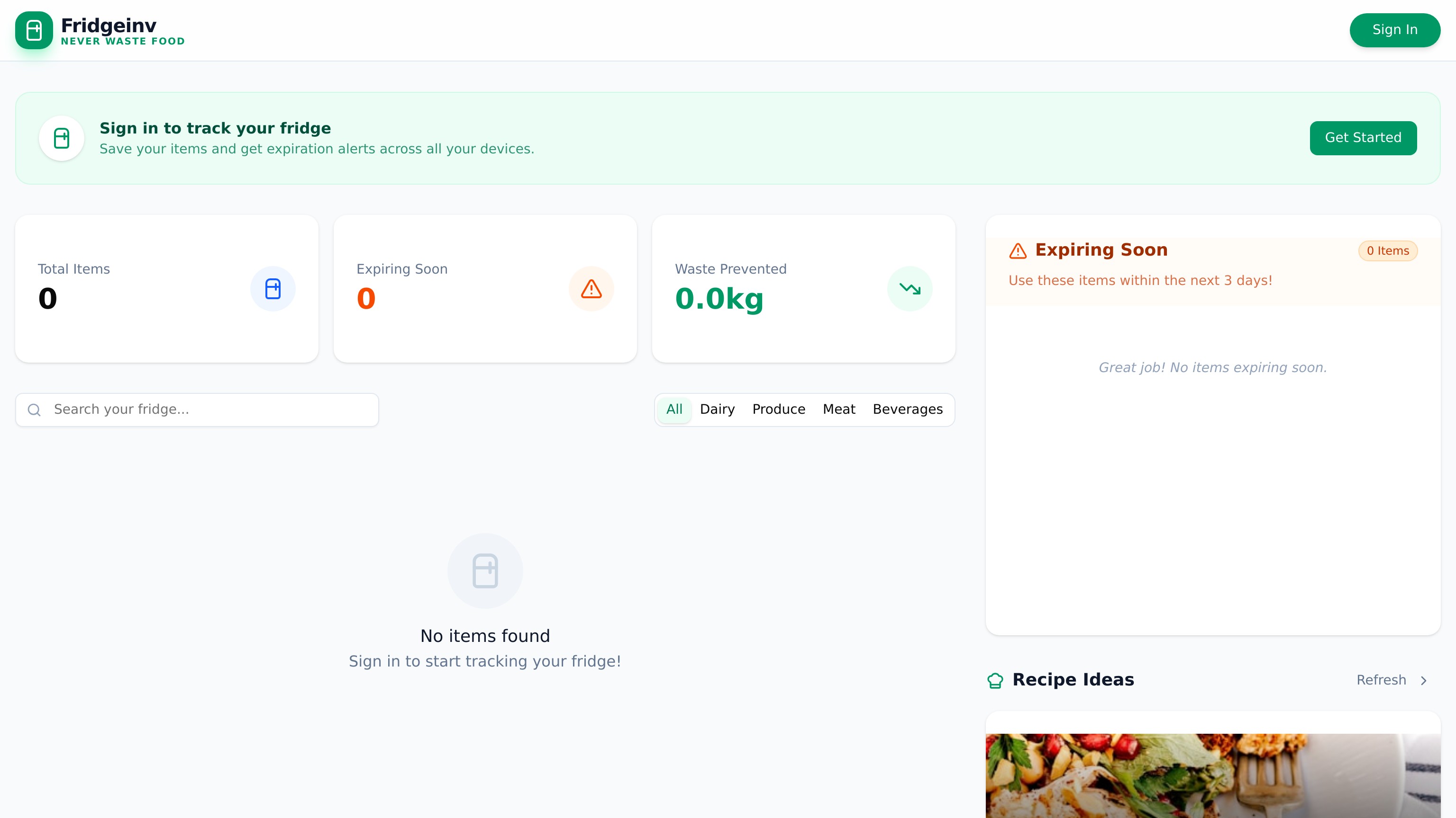 Your Fridge Inventory